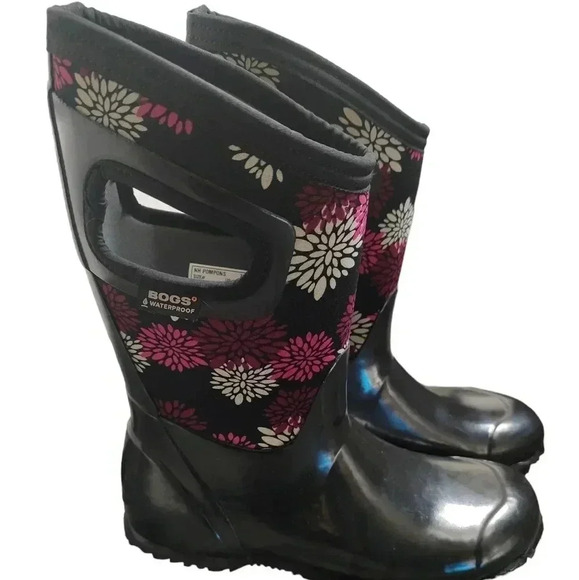 Bogs Boots Girls Kids North Hampton Pompons Pull Waterproof - Picture 1 of 5